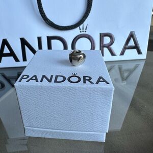 Pandora apple charm with little worm